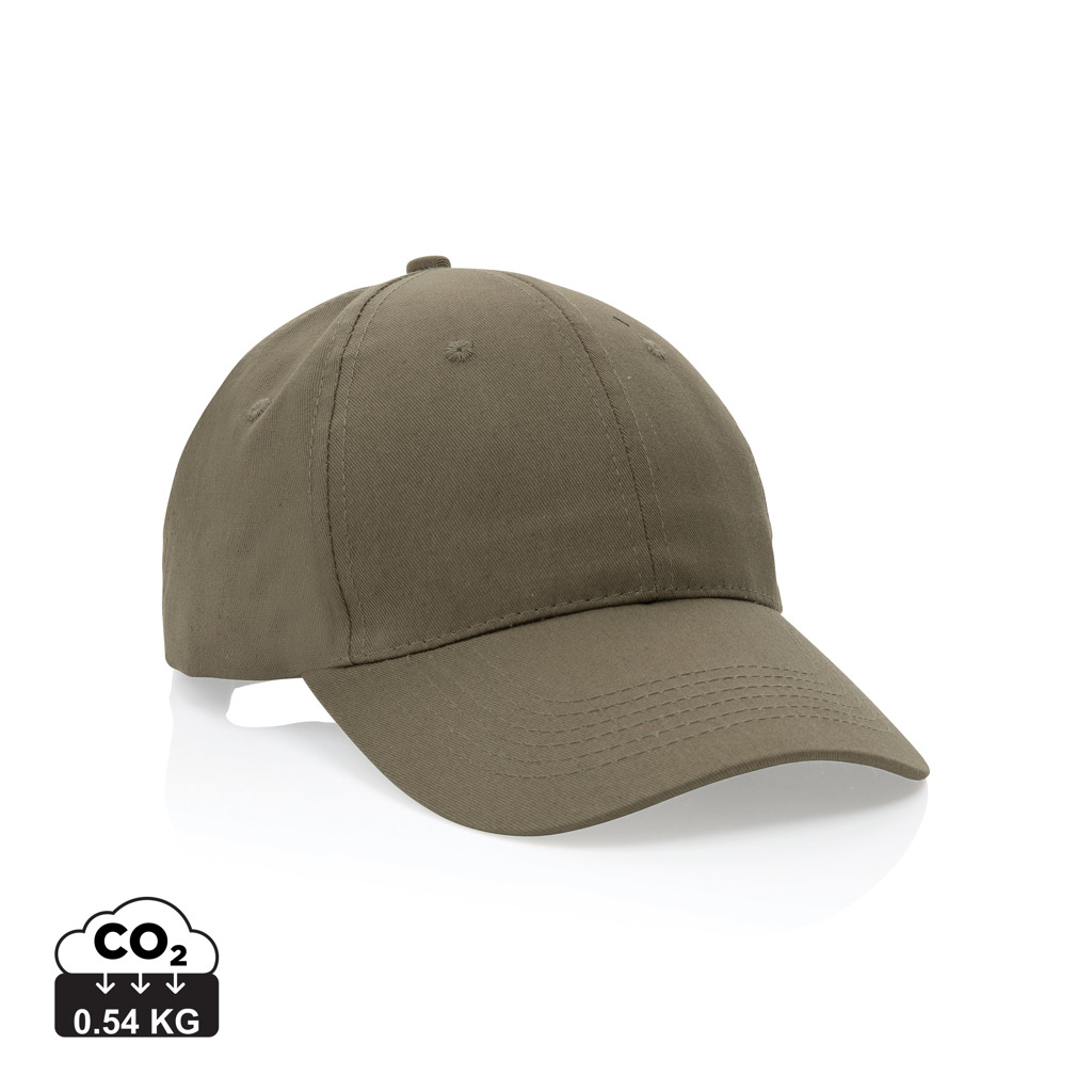 Casquette personnalisable coton recyclé 6 pans Impact AWARE™ Vert 